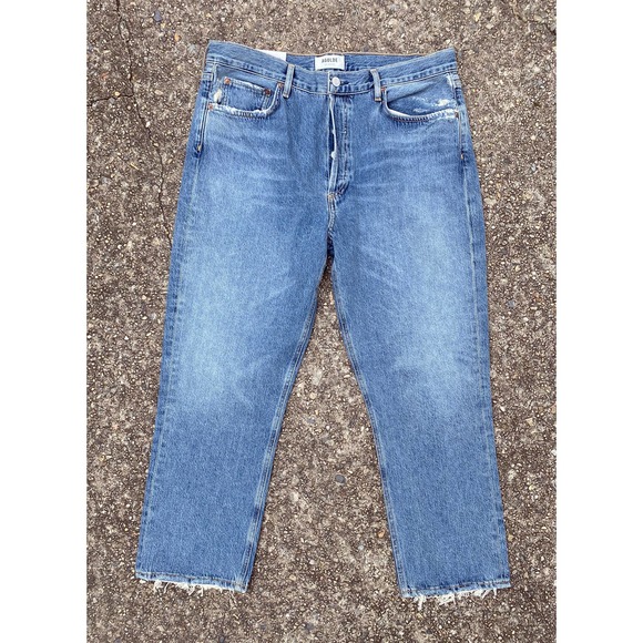 AGOLDE RILEY HIGH RISE STRAIGHT CROP JEAN IN FREQUENCY - Picture 6 of 10